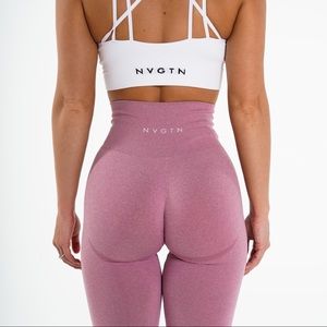 Pastel Pink Contour Seamless Leggings